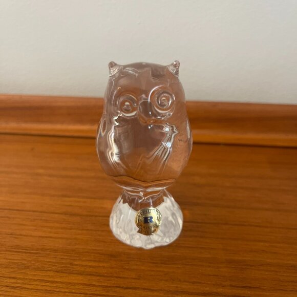 Vintage Owl Figurine by Reijmyre Crystal Sweden - Picture 1 of 7